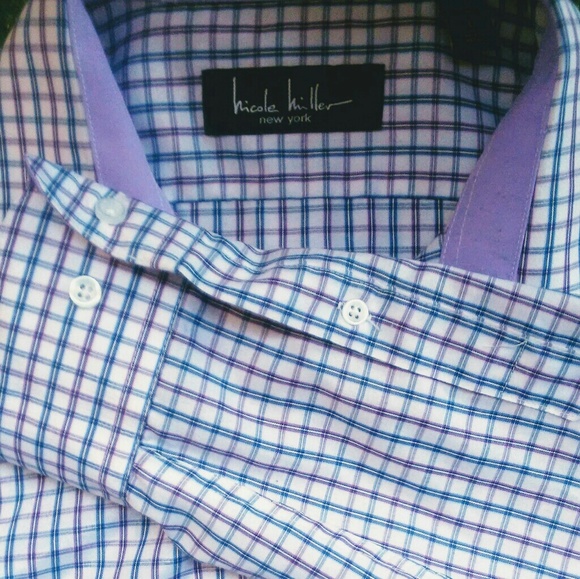 Men's Nicole Miller casual buttondown shirt size L - Picture 2 of 6